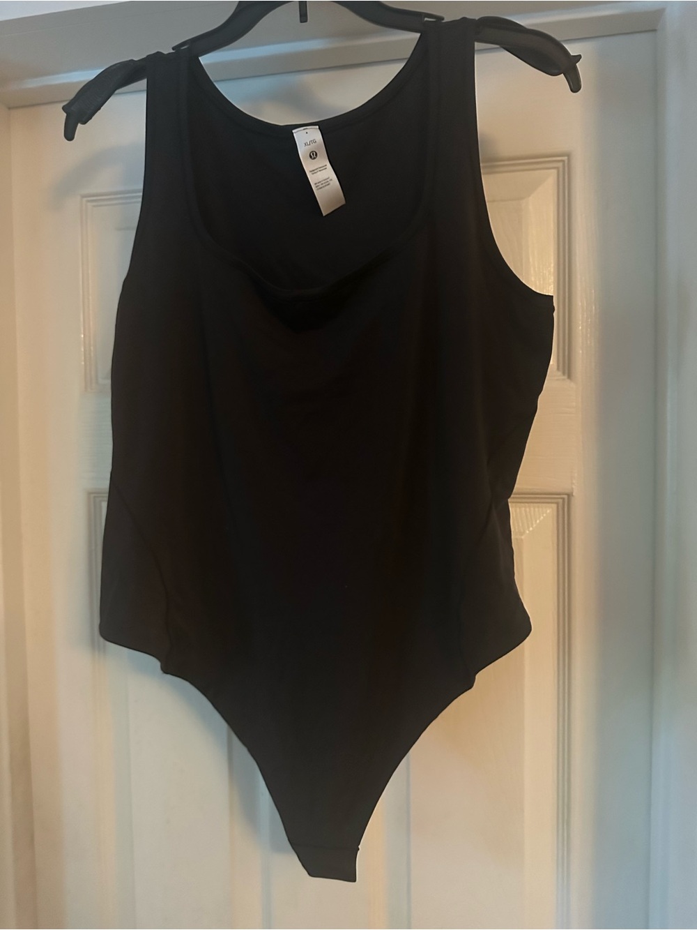 lululemon athletica Black Scoop Neck Bodysuit Tank